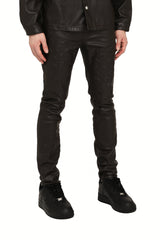 Purple brand Skinny Mono Embossed Film Jean Brown