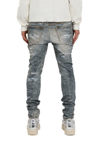 Purple Brand Skinny Printed Sequin Jeans Light indigo