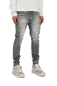 Purple Brand Skinny Printed Sequin Jeans Light indigo