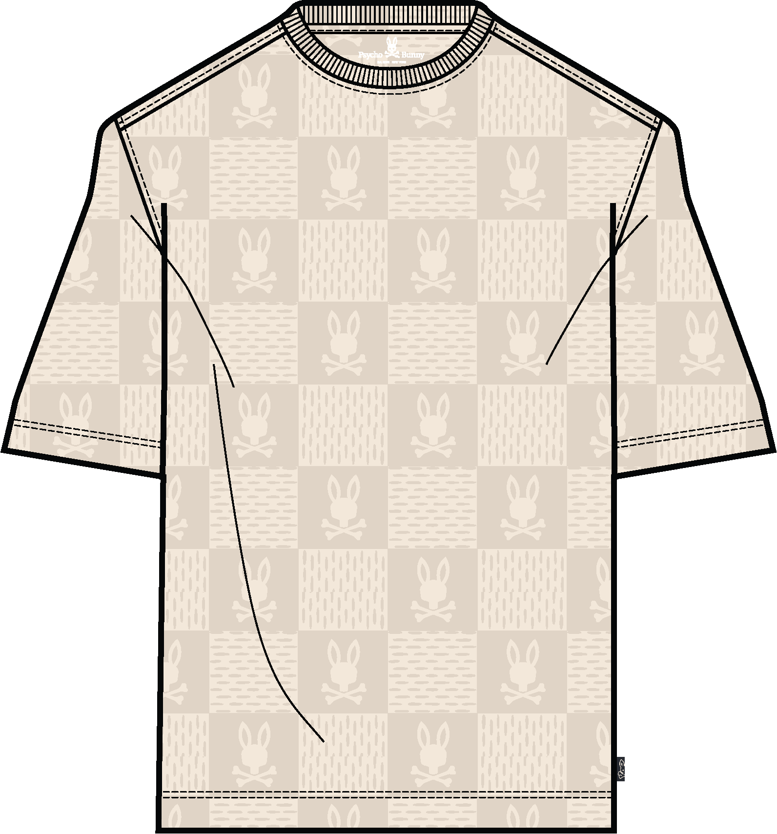 Psycho Bunny Dustin Relaxed Fit Tee Pristine