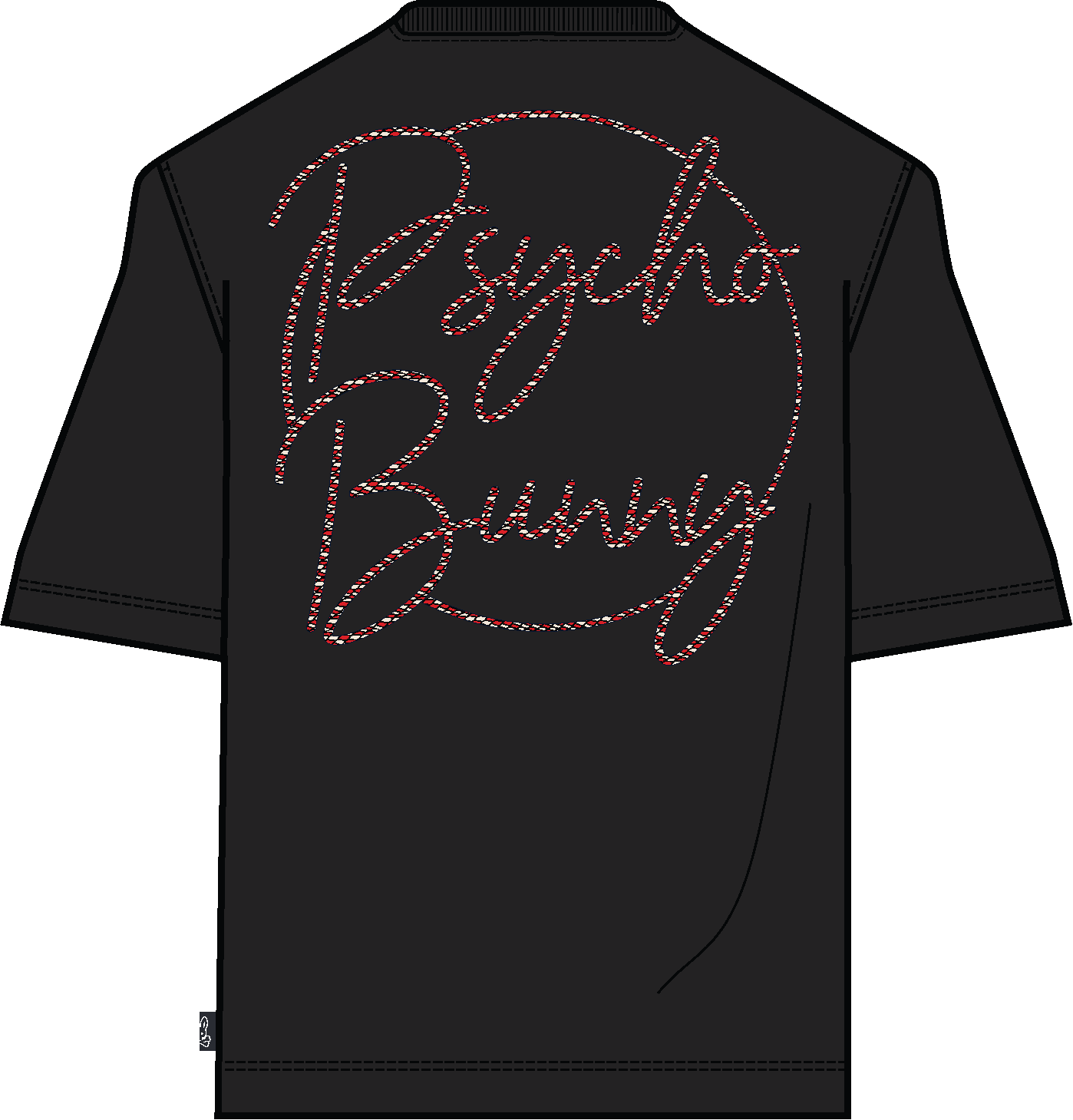 Psycho Bunny Rune Relaxed Back Graphic Tee Black