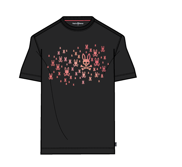 Psycho Bunny Nev Graphic Tee Black