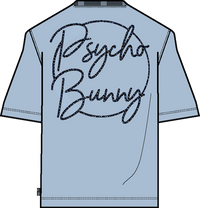 Psycho Bunny Rune Relaxed Back Graphic Tee Skyway Blue