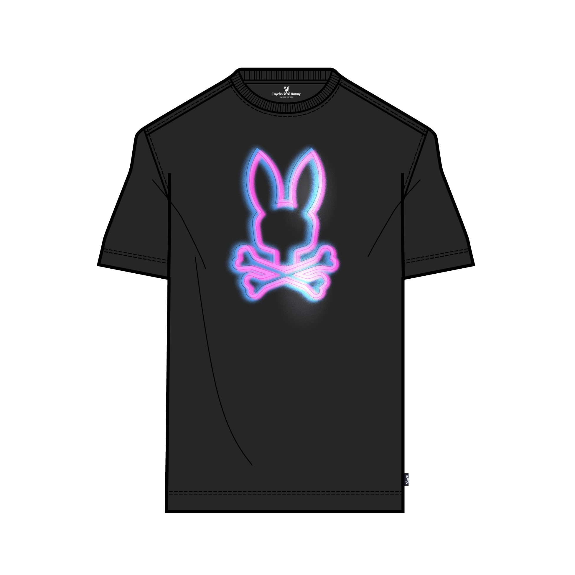 Psycho Bunny Men’s Andros Graphic Tee – Black