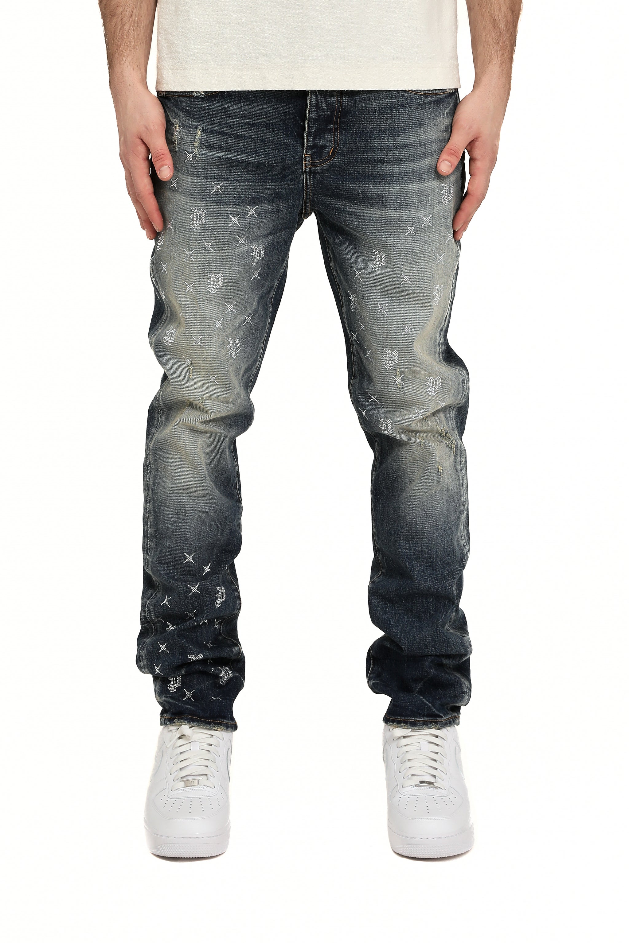 Purple Brand Mono Bling Vintage Jeans Mid indigo