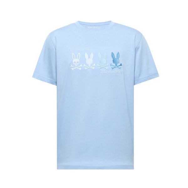 Psycho Bunny Oceania Embroidered Graphic T-Shirt – Serenity Blue