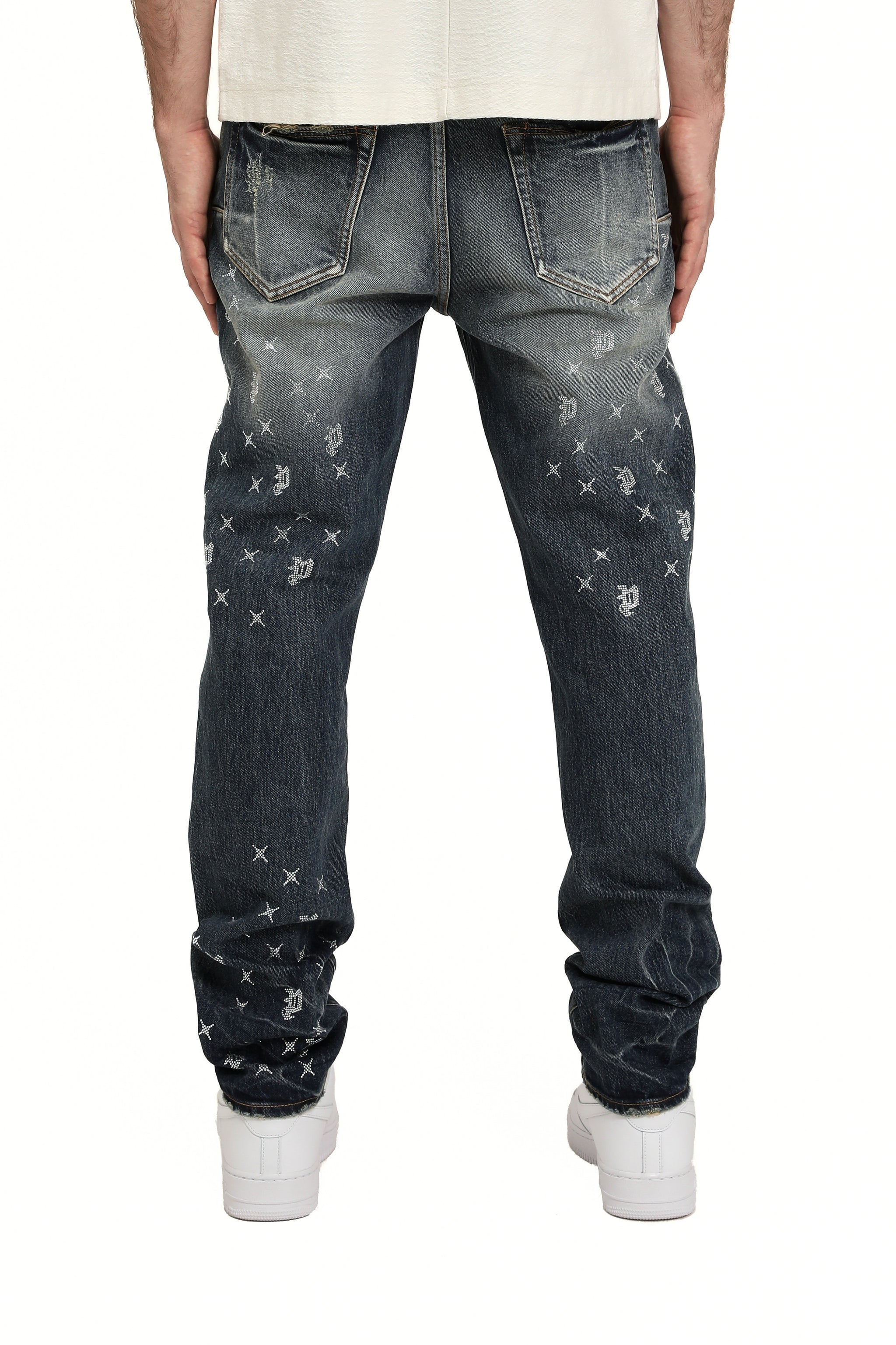 Purple Brand Mono Bling Vintage Jeans Mid indigo