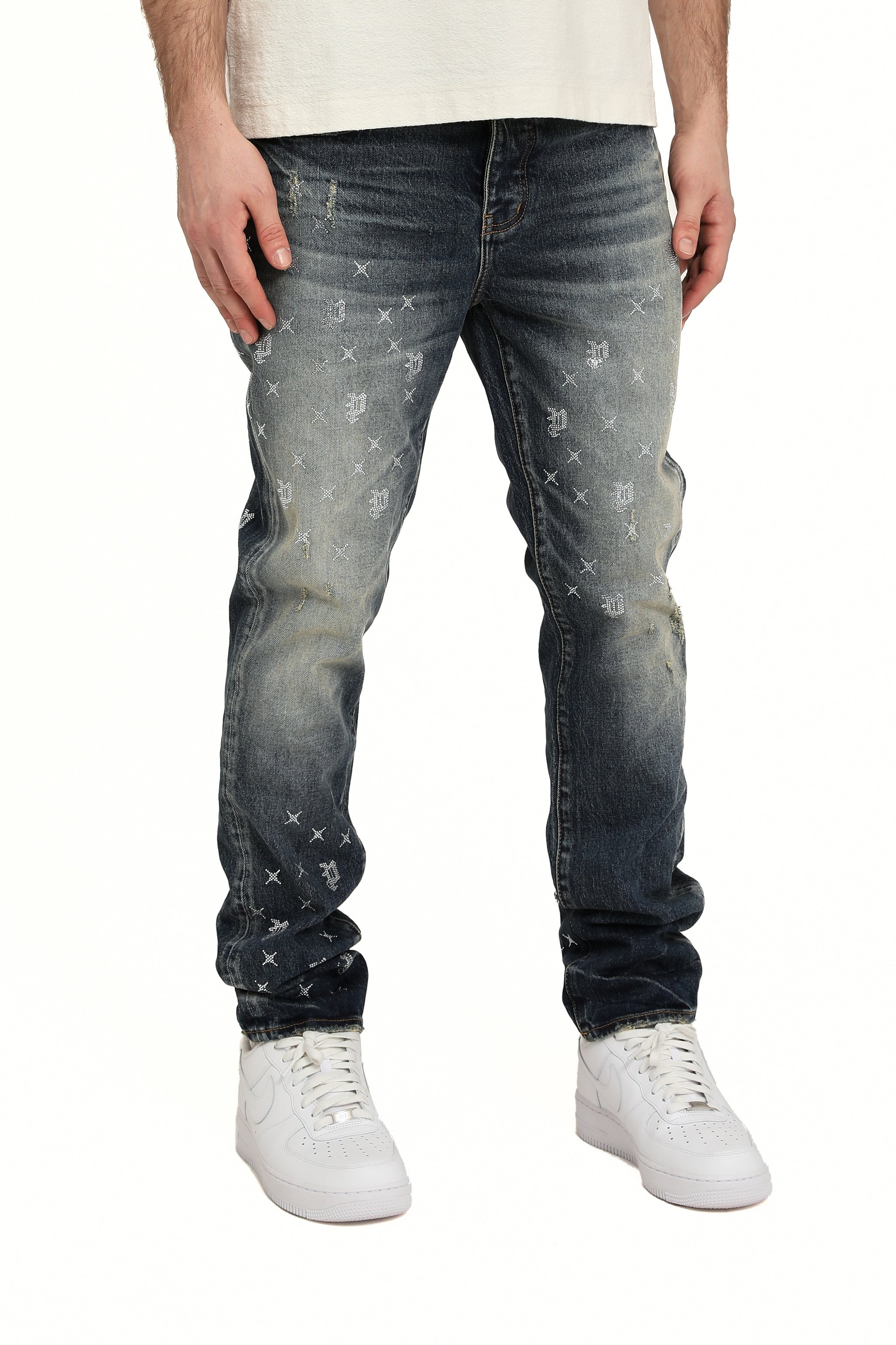 Purple Brand Mono Bling Vintage Jeans Mid indigo