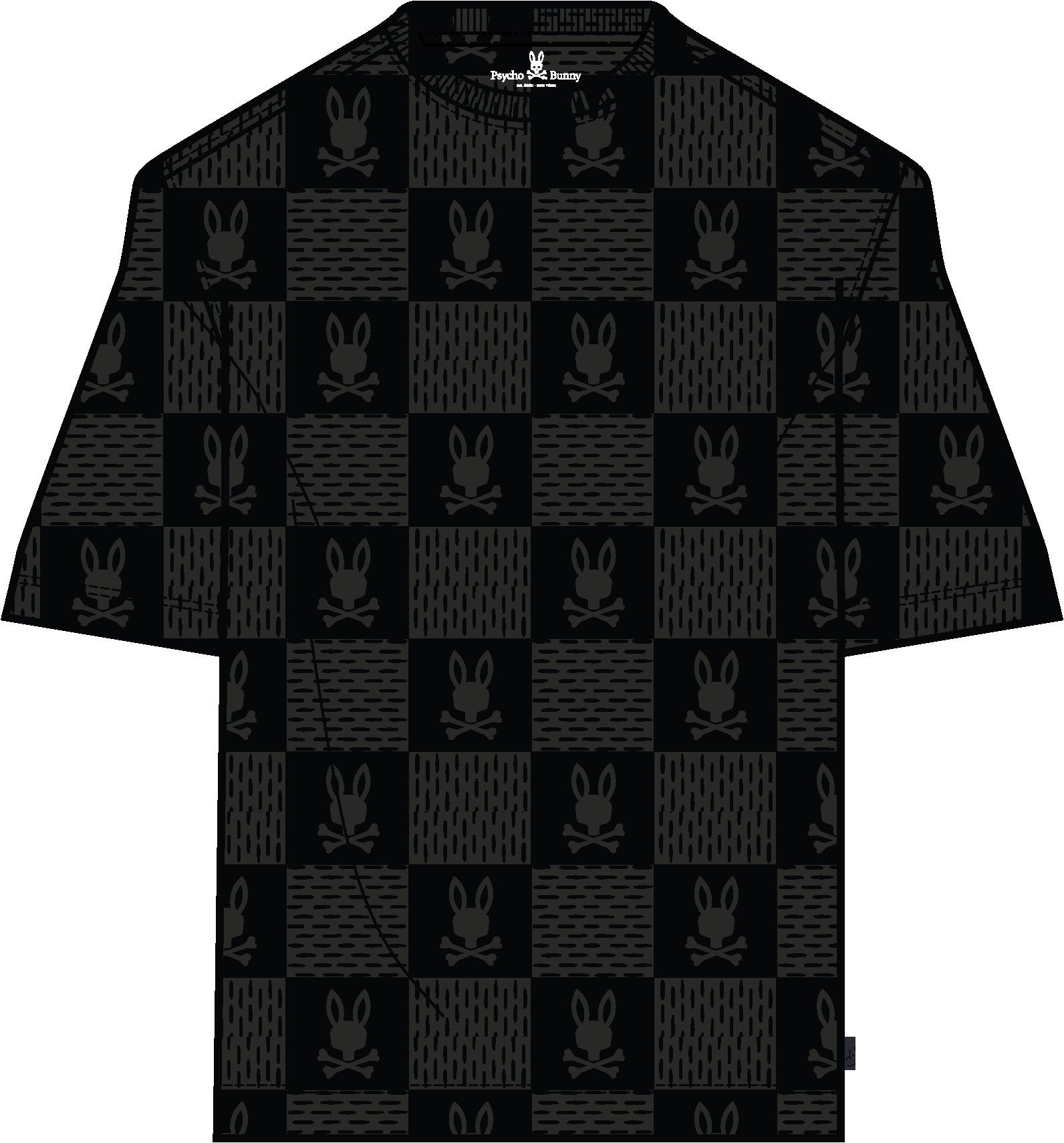 Psycho Bunny Dustin Relaxed Fit Tee Black