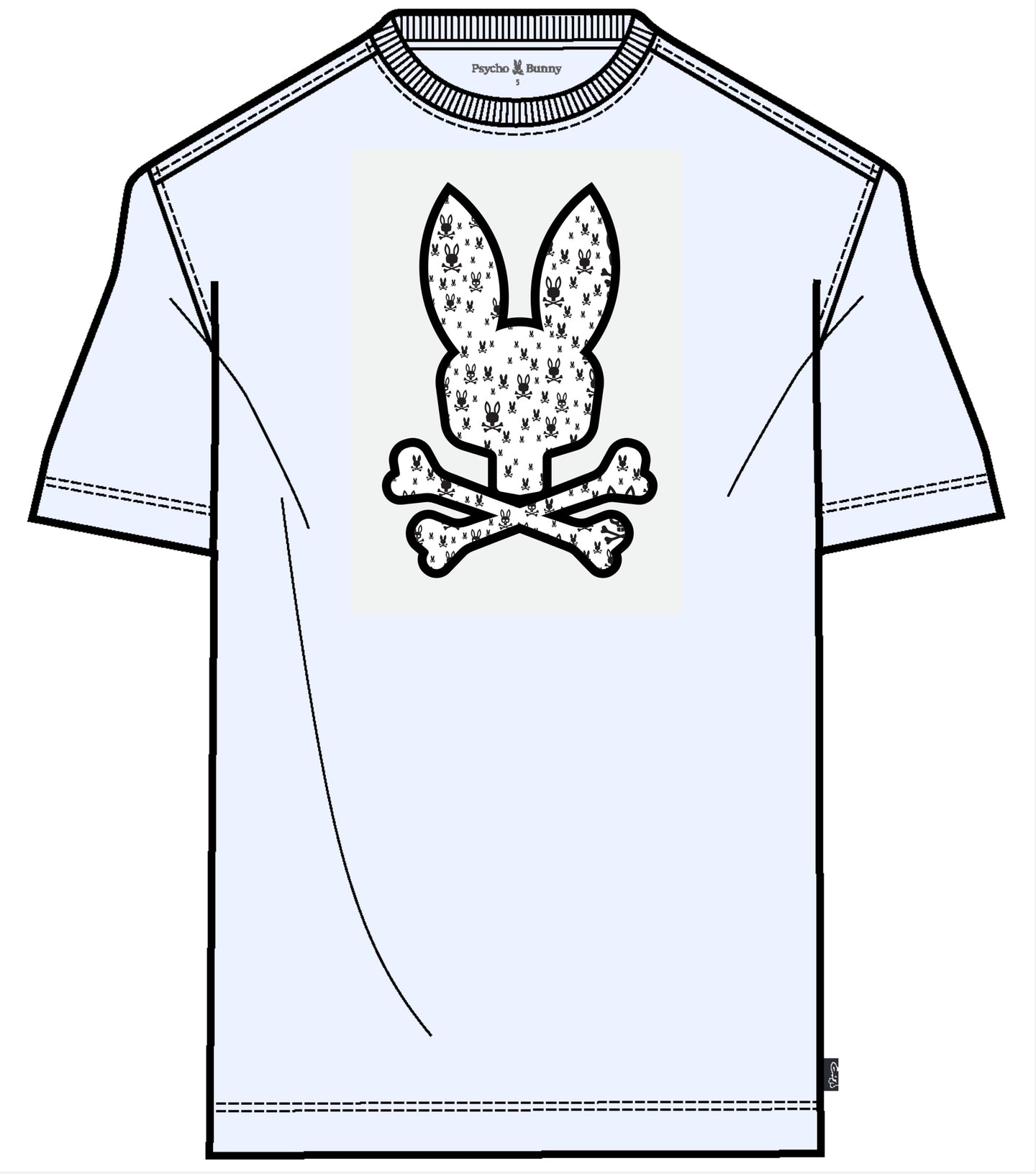 Psycho Bunny Nev Bunny Graphic Tee White