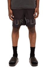 Purple Brand All Round Shorts Black Iridescent Logo