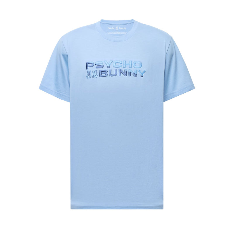 Psycho Bunny Berni Embroidered Wordmark T-Shirt – Serenity Blue