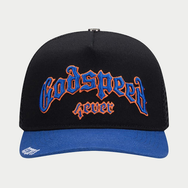 Godspeed (black/blue/Orange Gs forever trucker hat)