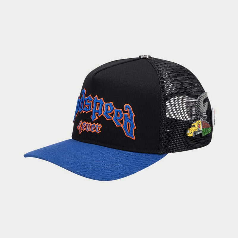 Godspeed (black/blue/Orange Gs forever trucker hat)