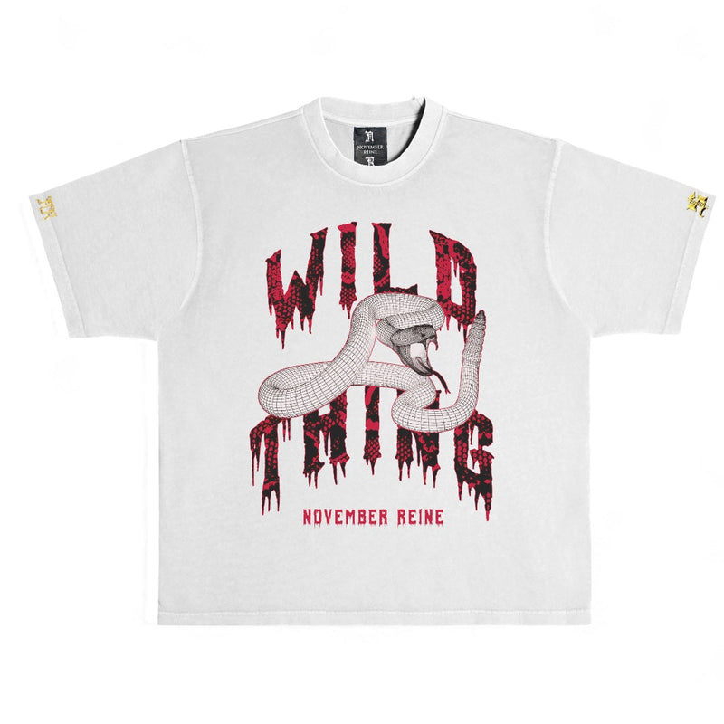 November reine (Neutral/red “wild thing t-shirt)