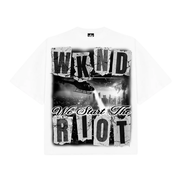 WKND Riot “We Start The Riot” Graphic T-Shirt – White
