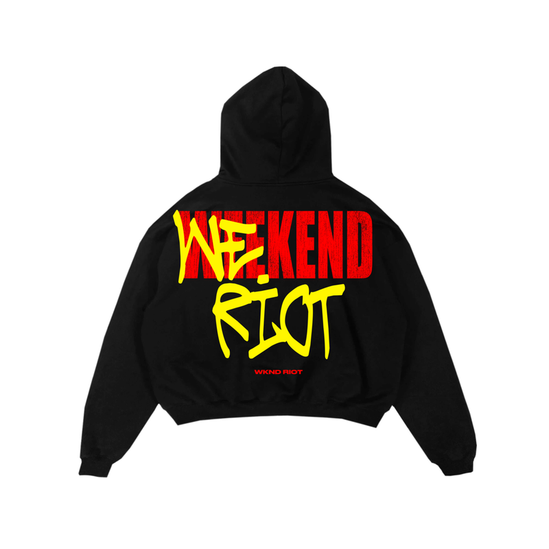 Wknd Riot (Black "Triple Skull" Hoodie)