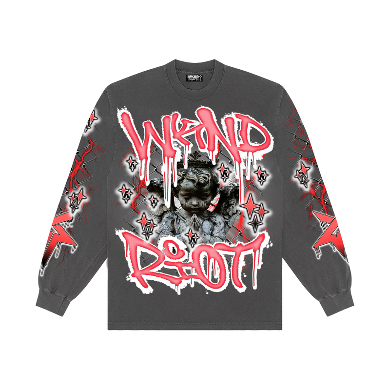 Wknd riot (Grey "riot angel long sleeve)