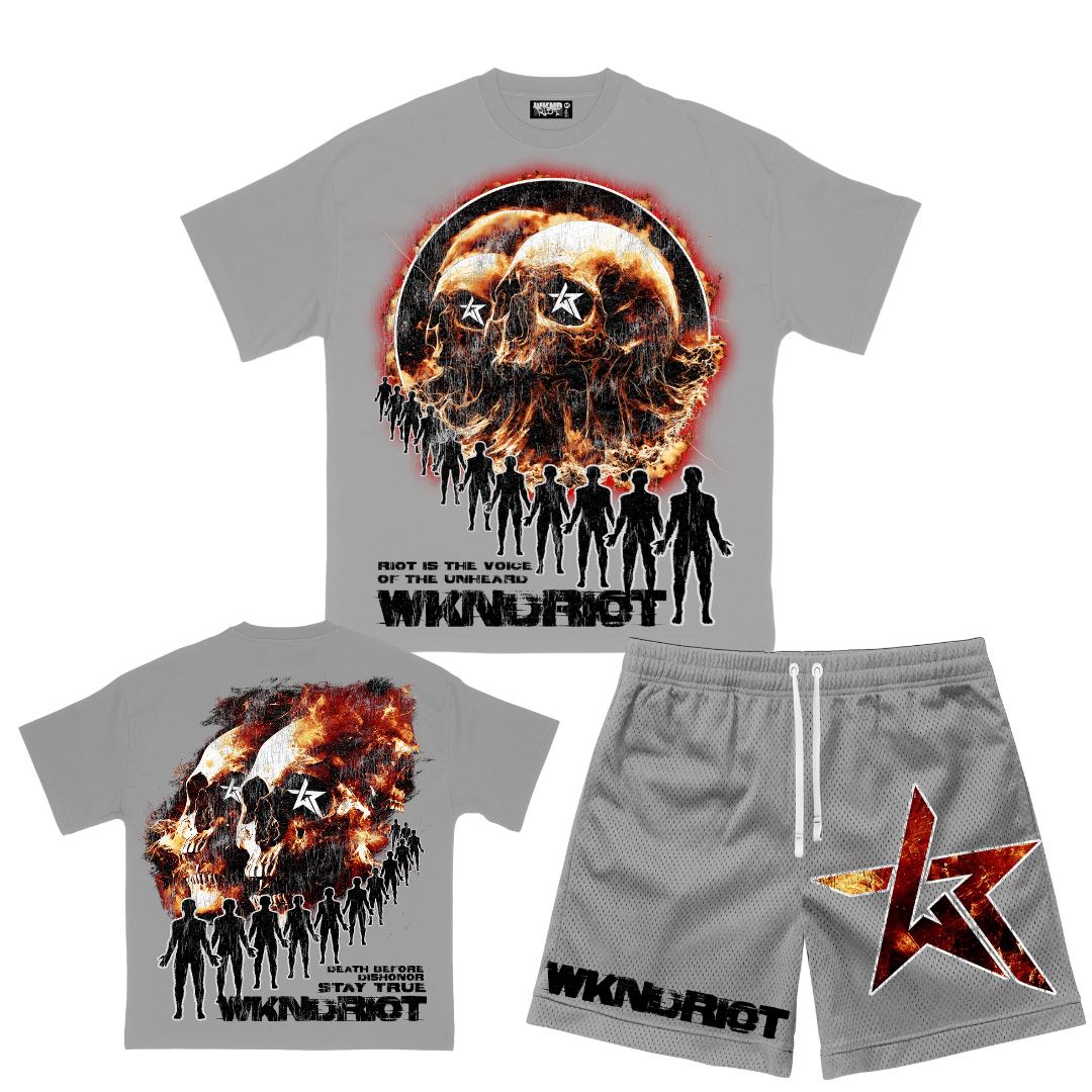 Wknd Riot (Grey 'Stay True' Short Set)