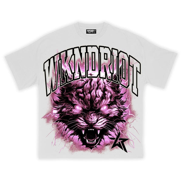 Wknd Riot (White "Riot cat" T-Shirt)