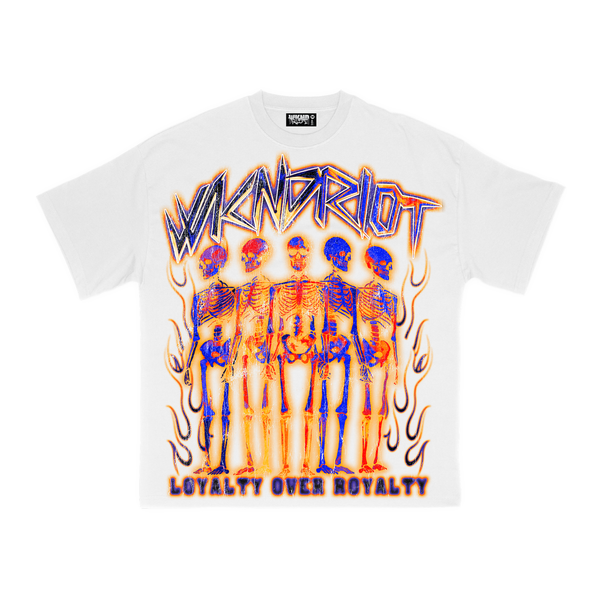 Wnkd riot (White "loyalty over royalty t-shirt)