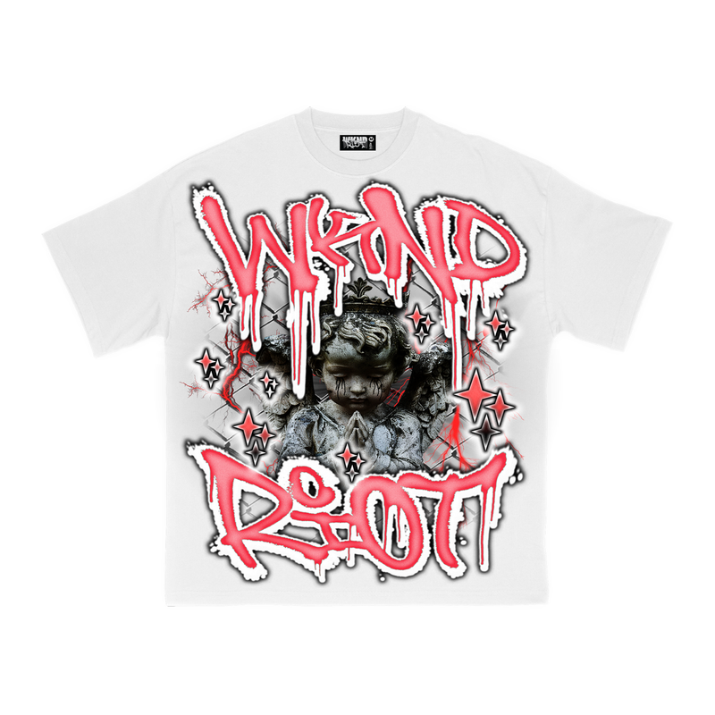 Wnkd riot (White "riot angel t-shirt)