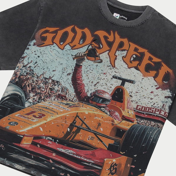 Godspeed F1 Finishline Tee Grey wash
