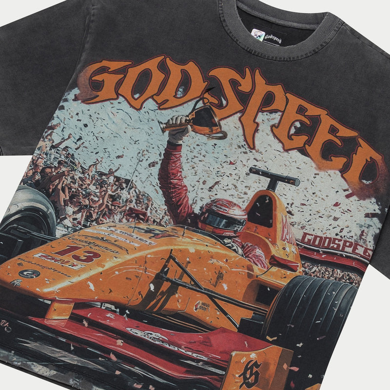 Godspeed F1 Finishline Tee Grey wash