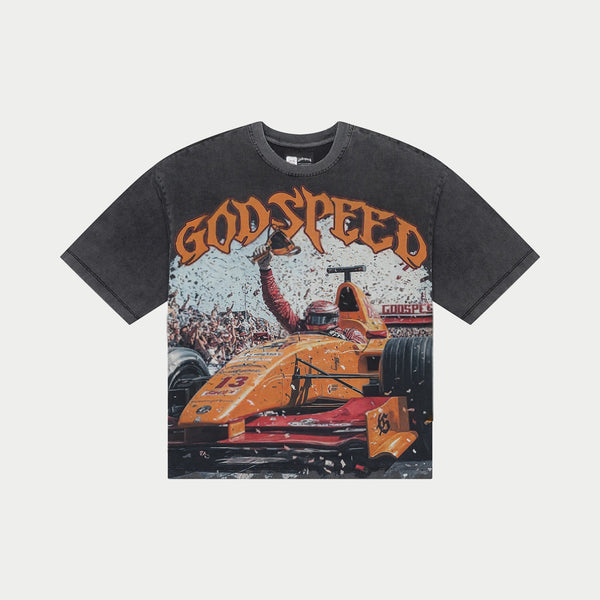 Godspeed F1 Finishline Tee Grey wash