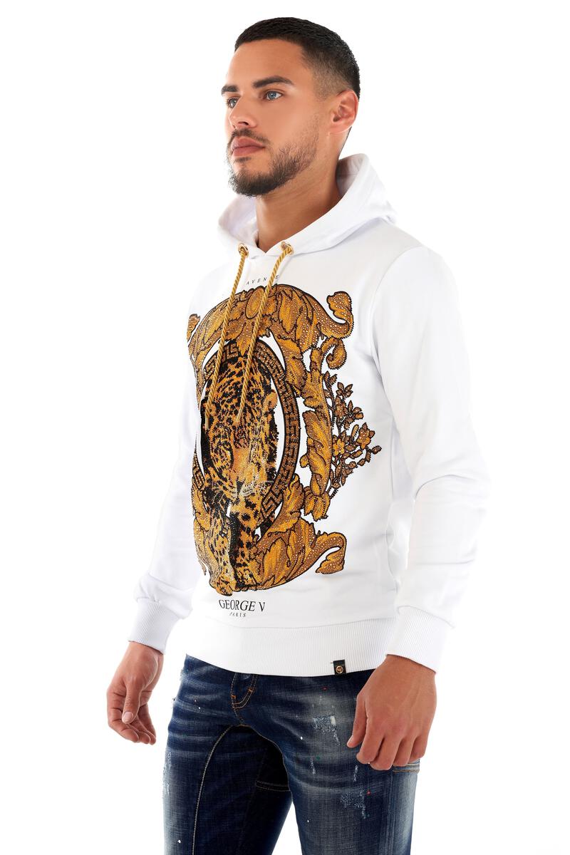 Avenue George (white/ gold "tiger hoodie)