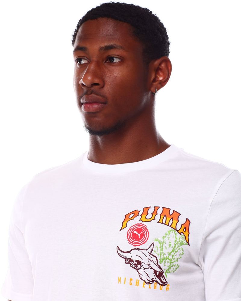 Puma (white multi-color michelada graphic t-shirt)