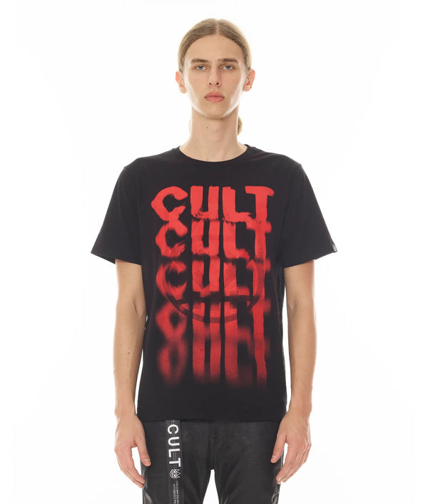 cult of individuality (black  "cult short sleeve crewneck t-shirt)