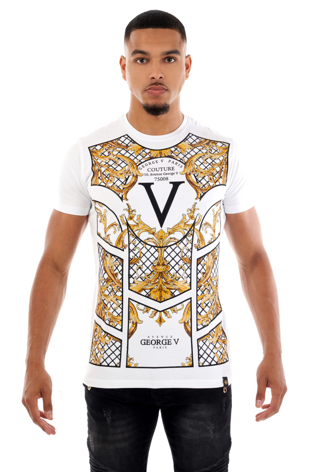 Avenue George (white gv baroque t-shirt) – Vip Clothing Stores