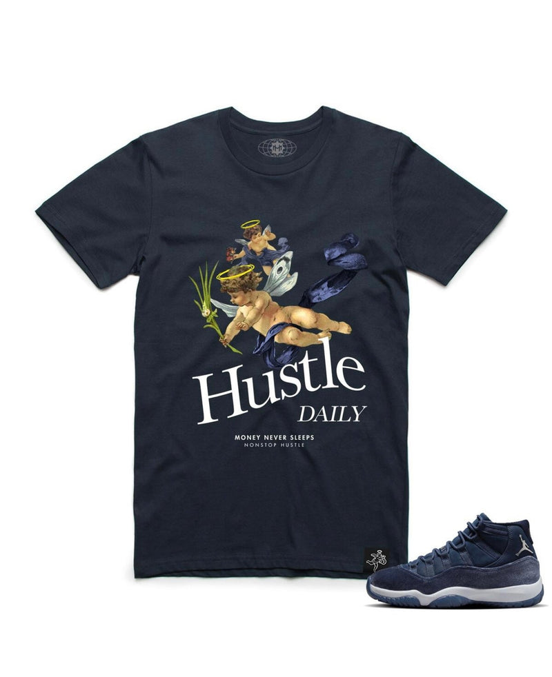 hasta muerte (dark navy"Hustle Daily Cherubs t-shirt)