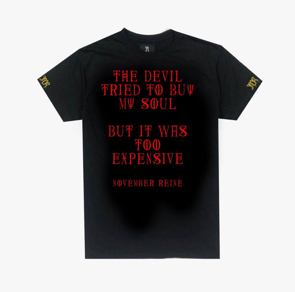 november reine (Black red "too expensive t-shirt)