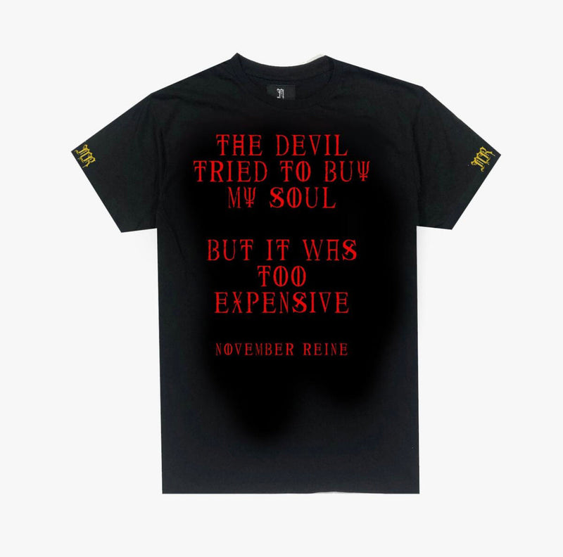november reine (Black red "too expensive t-shirt)