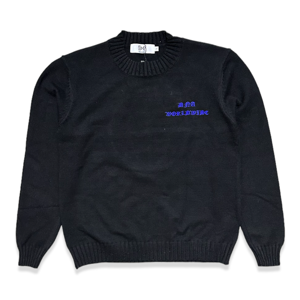 Dna premium (Men's black/royal blue "worldwide knit sweater)