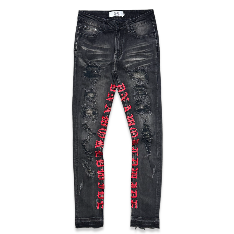 Dna premium (Men's grey/red "worldwide skinny jean)