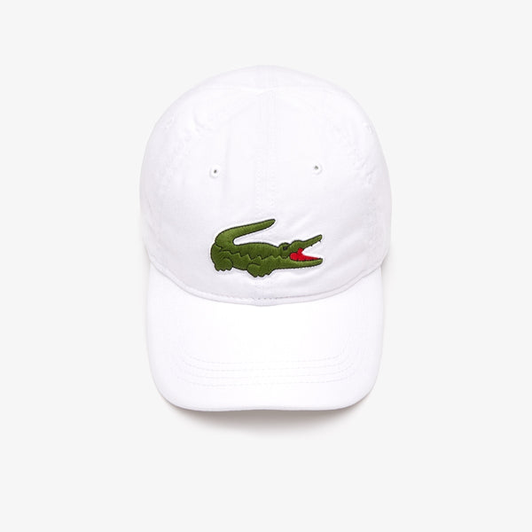 Lacoste (men’s white big croc gabardine cap)