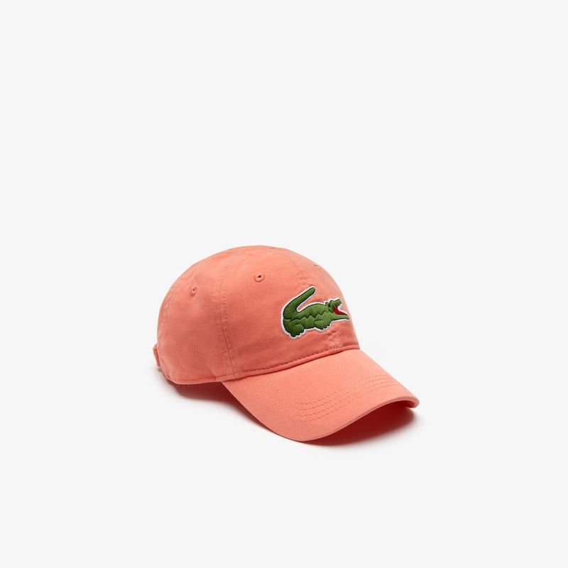 Lacoste men's big croc gabardine cap (light pink)