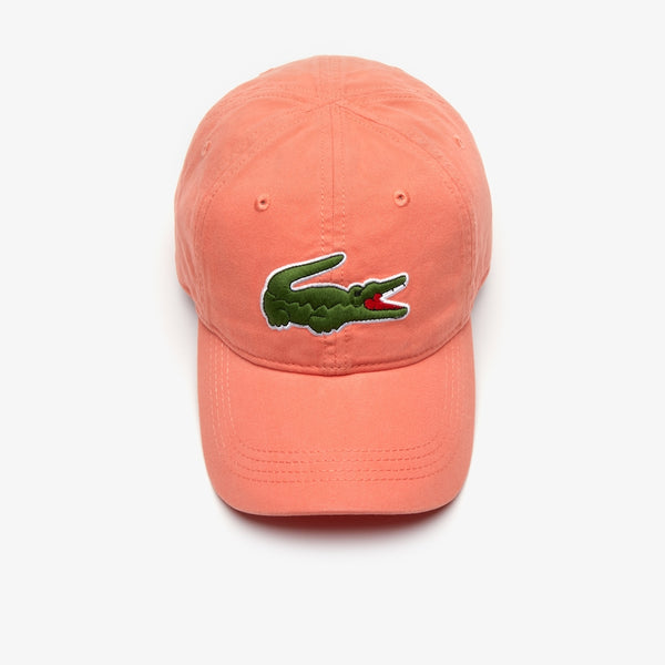 Lacoste men's big croc gabardine cap (pink 5mm)