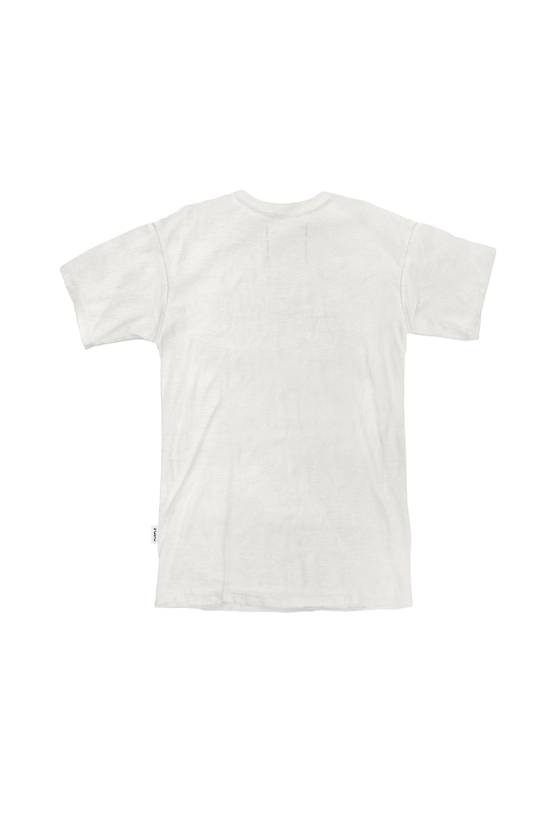 Purple brand (White textured jersey short sleeve t-shirt)