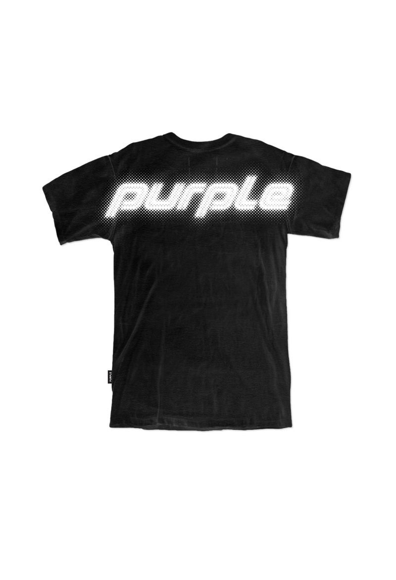 Purple brand (black textured jersey short sleeve t-shirt)