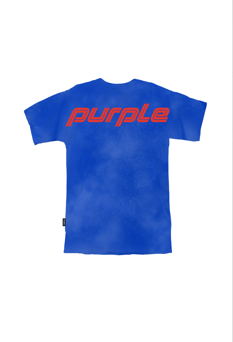 Purple brand (blue textured jersey short sleeve t-shirt)