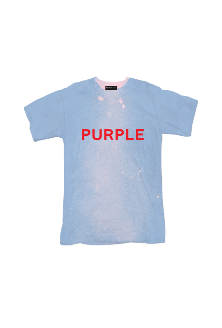 purple brand (blue textured jersey inside out t-shirt)