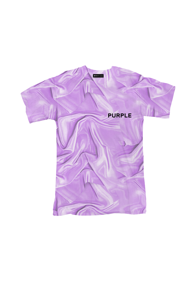 Purple Brand Textured Jersey Inside Out Tee Graffiti logo White