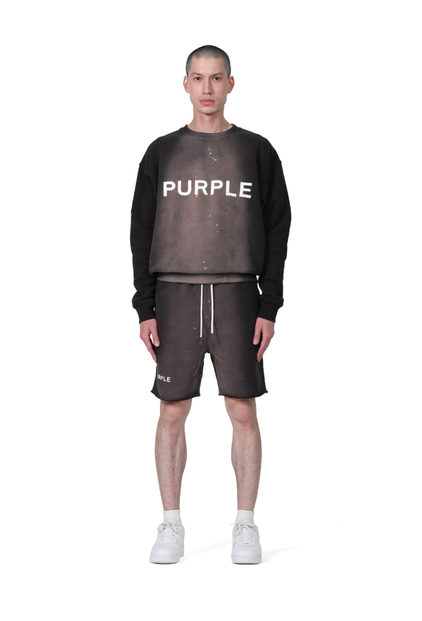 purple brand (black hwt fleece short)