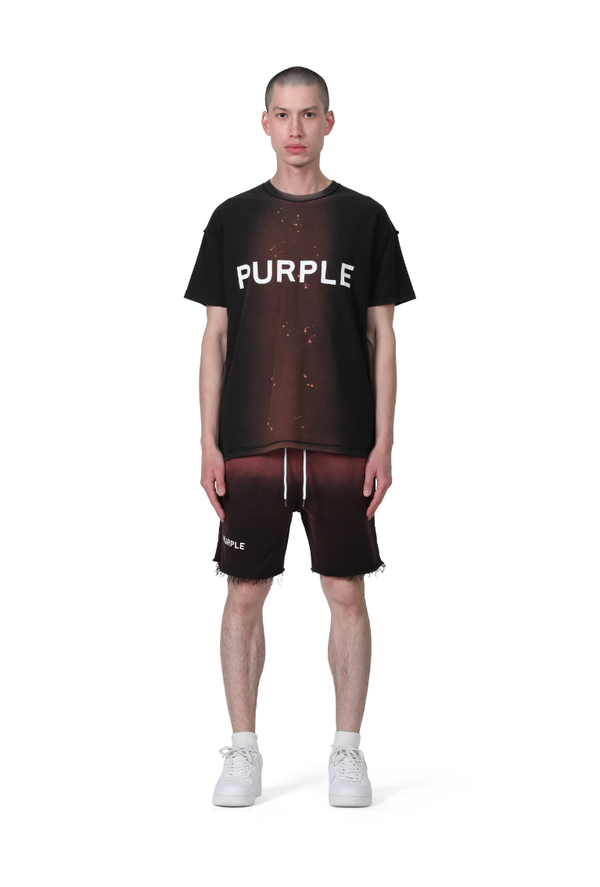 purple brand (black hwt fleece short)