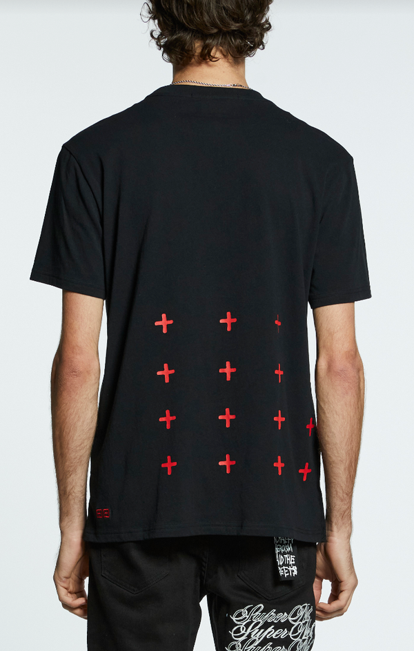 Ksubi (black/ red cripted kash ss t-shirt)