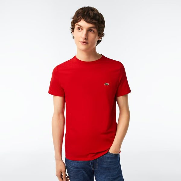 Lacoste (Men's Crew Neck Pima Cotton Jersey red t-Shirt)
